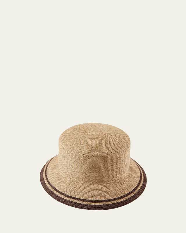 Jonah Striped-Trim Bucket Hat